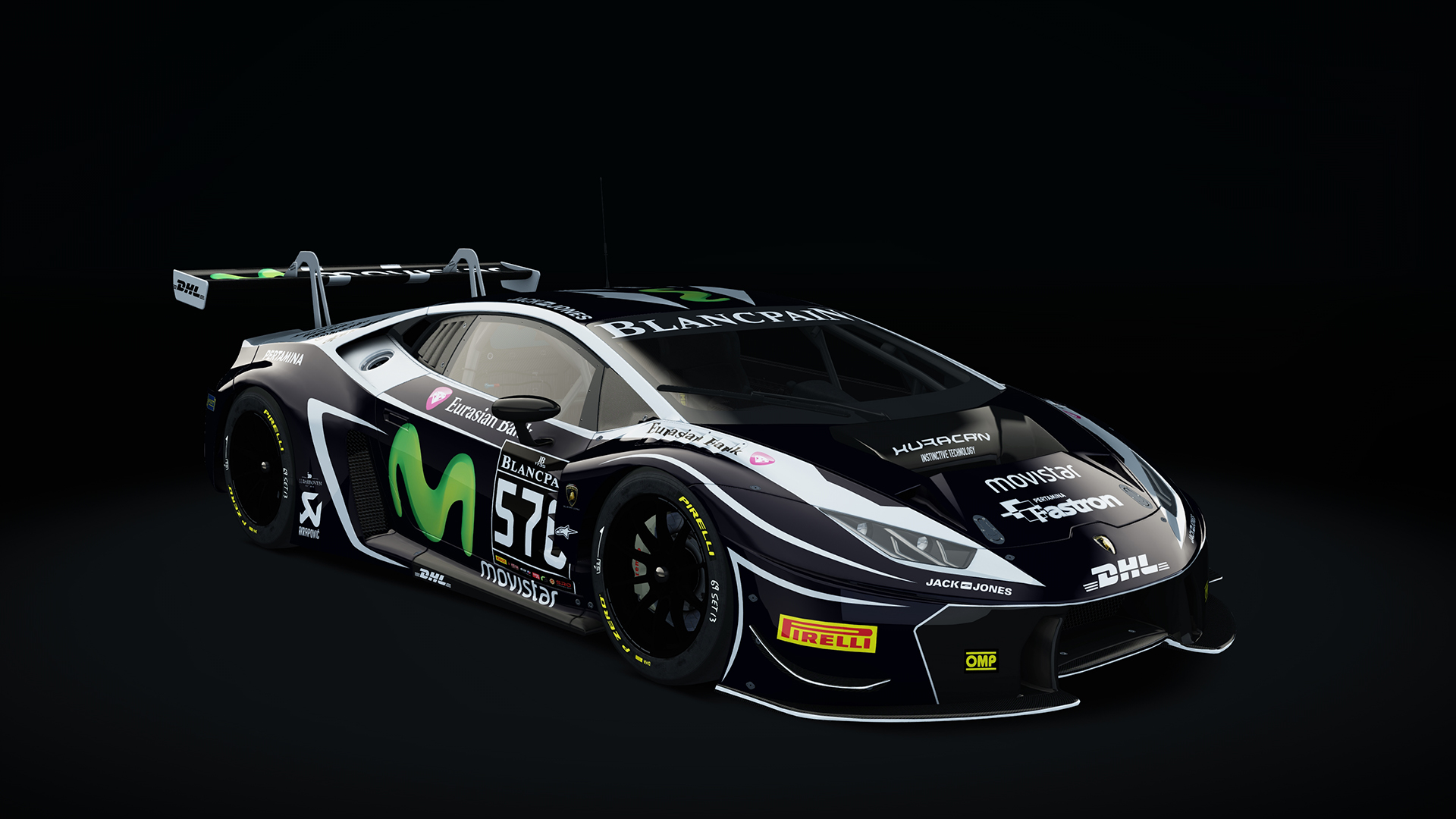 Lamborghini Huracan GT3, skin ACRL_S19_1_movistar